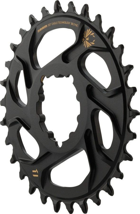 SRAM X-SYNC 2 Eagle Direct-Mount Chainring - Black with Gold Logo - Image 2