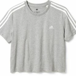 adidas Essentials Loose 3-Stripes Crop T-Shirt - Women's