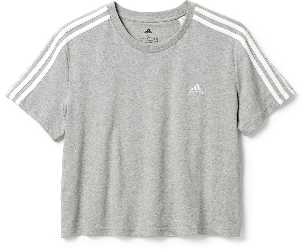 adidas Essentials Loose 3-Stripes Crop T-Shirt - Women's