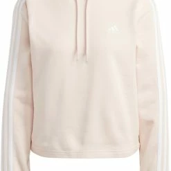 adidas 3-Stripes Crop Hoodie - Women's